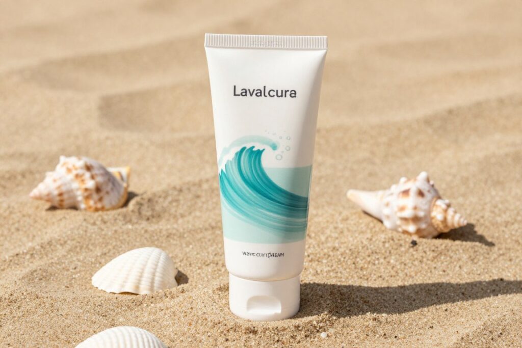 Beach wave curl cream for creating tousled texture on straight hair