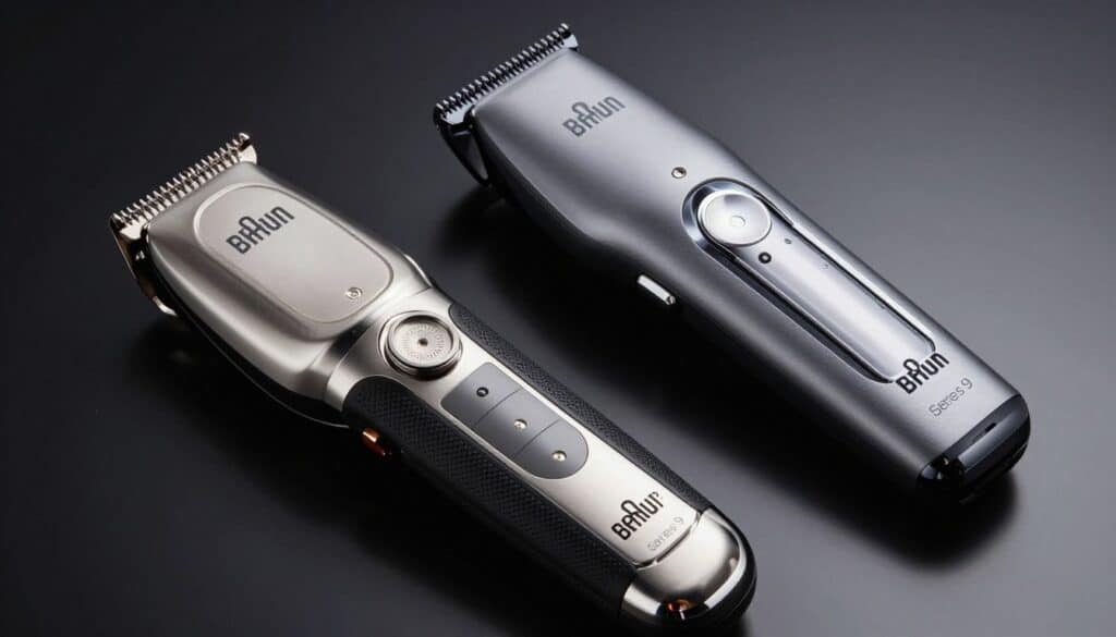 Braun Series 7 and Series 9 showing premium build materials Braun Series 7 and Series 9 showing premium build materials