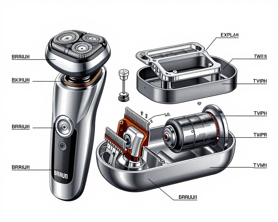 Braun electric shaver technical components and engineering