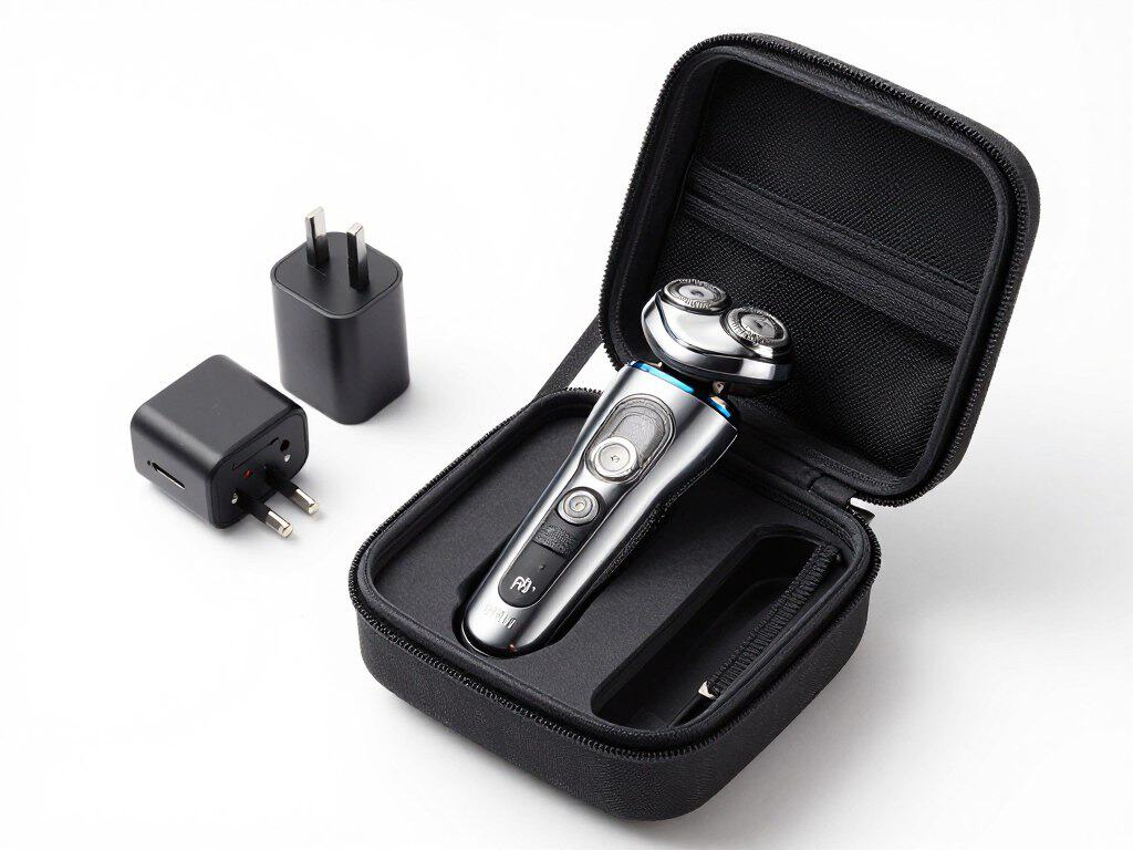 Braun shaver travel case and charging adapter Braun shaver travel case and charging adapter