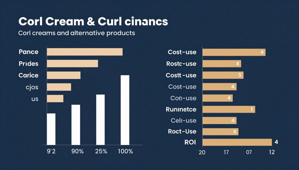 Cost comparison chart showing curl cream versus alternative products for straight hair