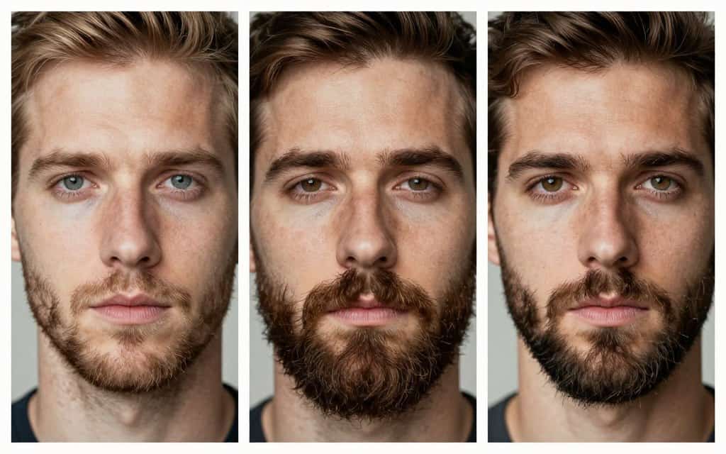 Different beard types and skin sensitivity comparison