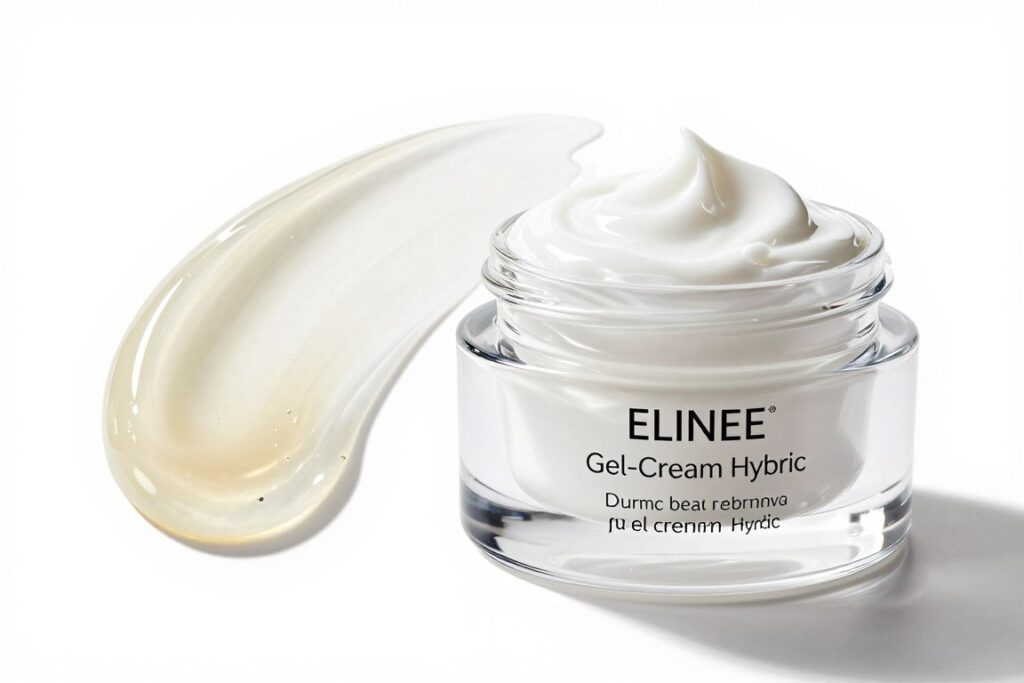 Gel-cream hybrid for defined waves without crunch on straight hair