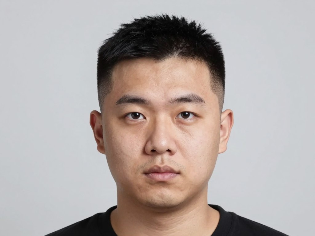 Man with round face shape wearing low skin fade haircut Man with round face shape wearing low skin fade haircut