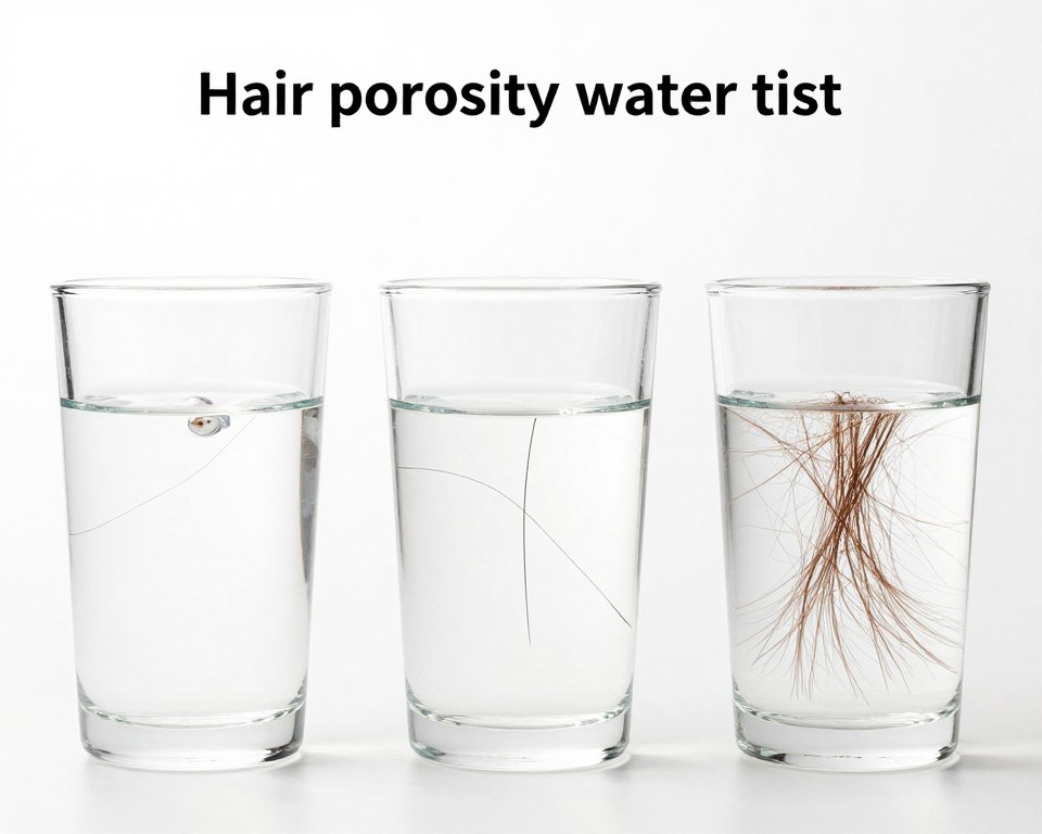 Simple water test demonstration for determining hair porosity at home