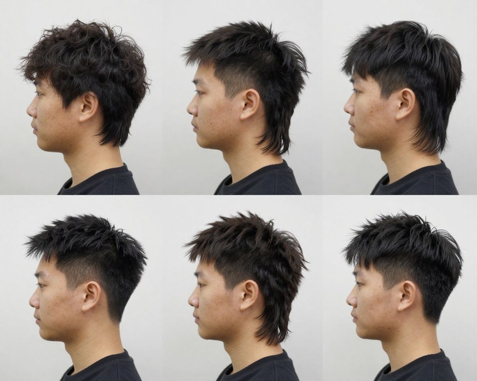 demonstration of mullet growing out stages demonstration of mullet growing out stages