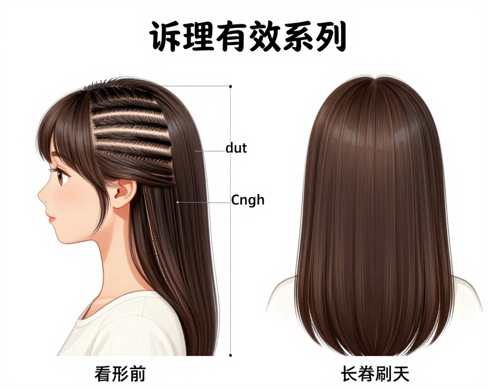 diagram showing mullet cutting sections and guidelines diagram showing mullet cutting sections and guidelines