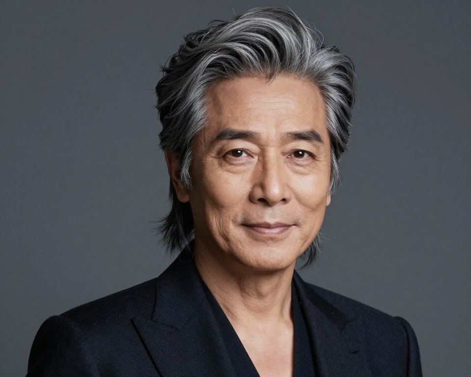 mature person wearing sophisticated mullet hairstyle mature person wearing sophisticated mullet hairstyle