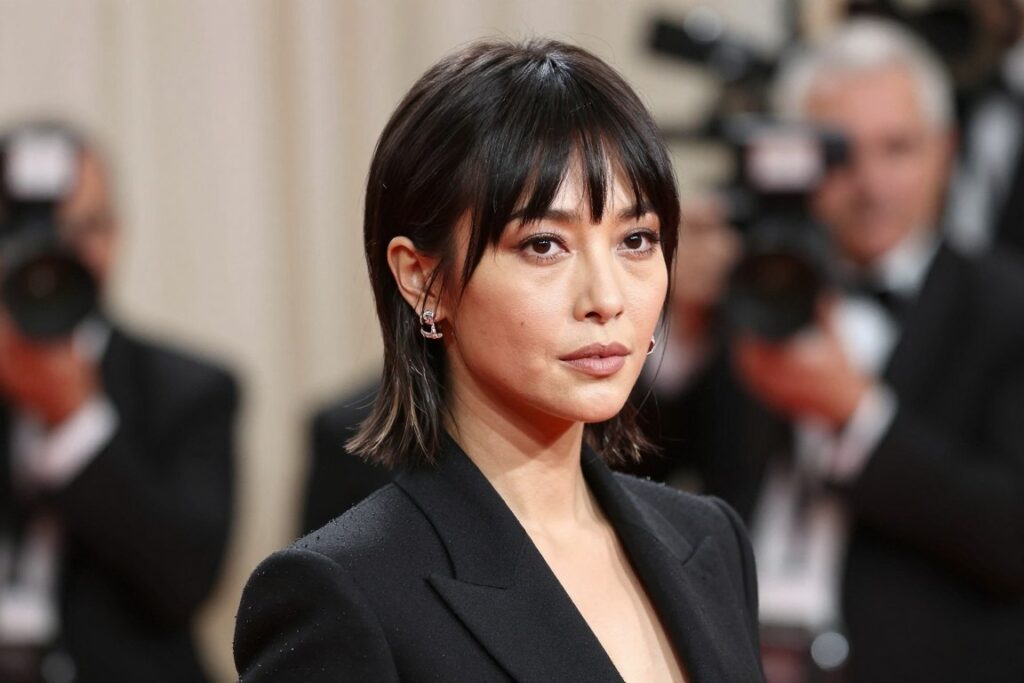 red carpet event featuring celebrity with styled mullet haircut red carpet event featuring celebrity with styled mullet haircut