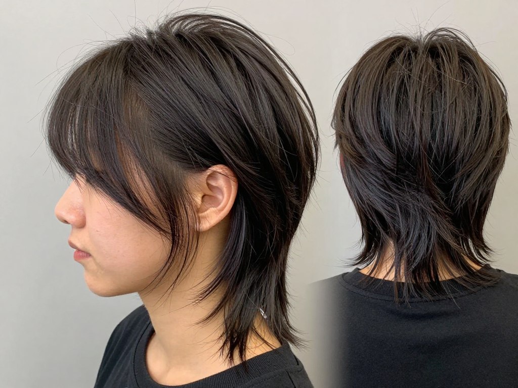 shag mullet hybrid style with layered texture shag mullet hybrid style with layered texture